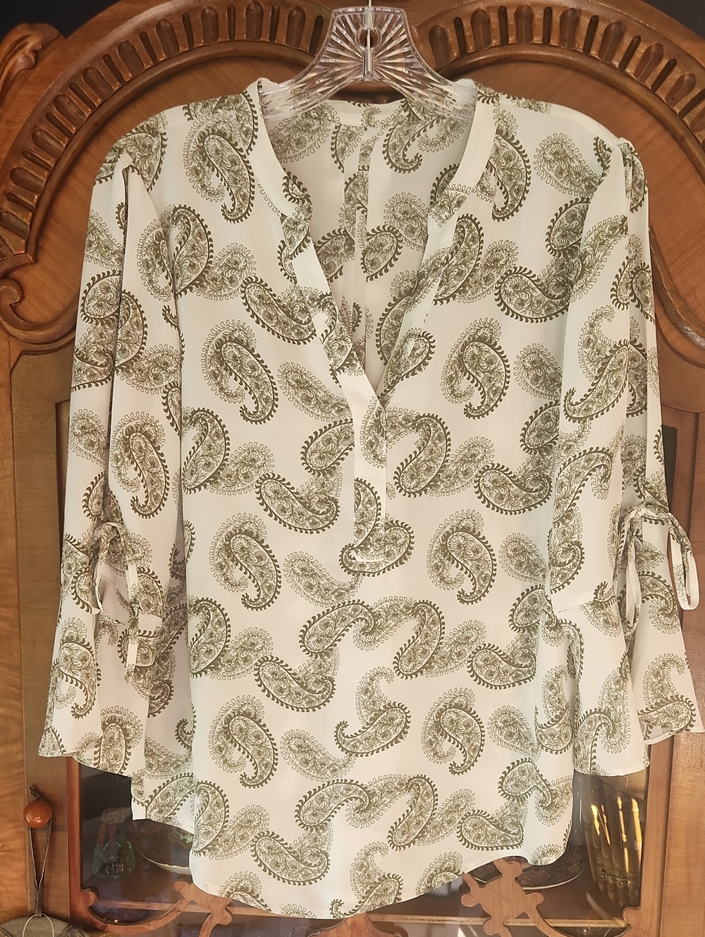 Stitch Fix 41 Hawthorn Trina Bell Sleeve Paisley Blouse - Size Large